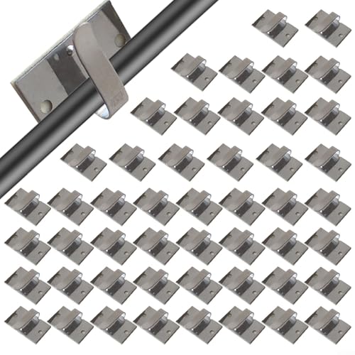 WheatThrive 50 Stück Drahtklammern für Außenbeleuchtung Starke Metallhalter für Home Decor Solutions (L) von WheatThrive