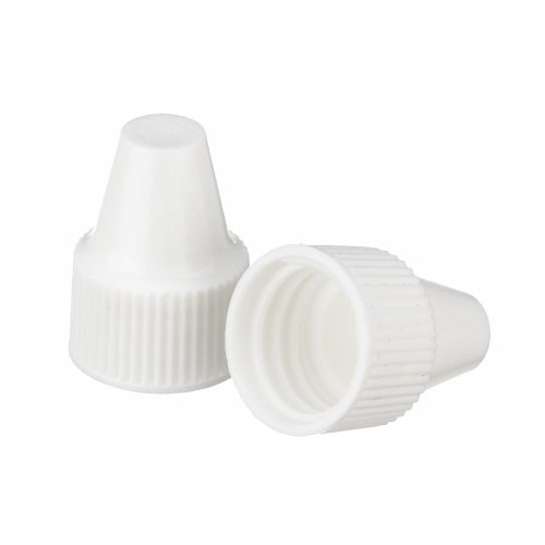 Wheaton 242540 Tropfflaschen-Verschluss, 13-425, Verwendung mit 13 mm Spitze und 6 mL Tropfflaschen, Weiß (100-er Pack) von Wheaton