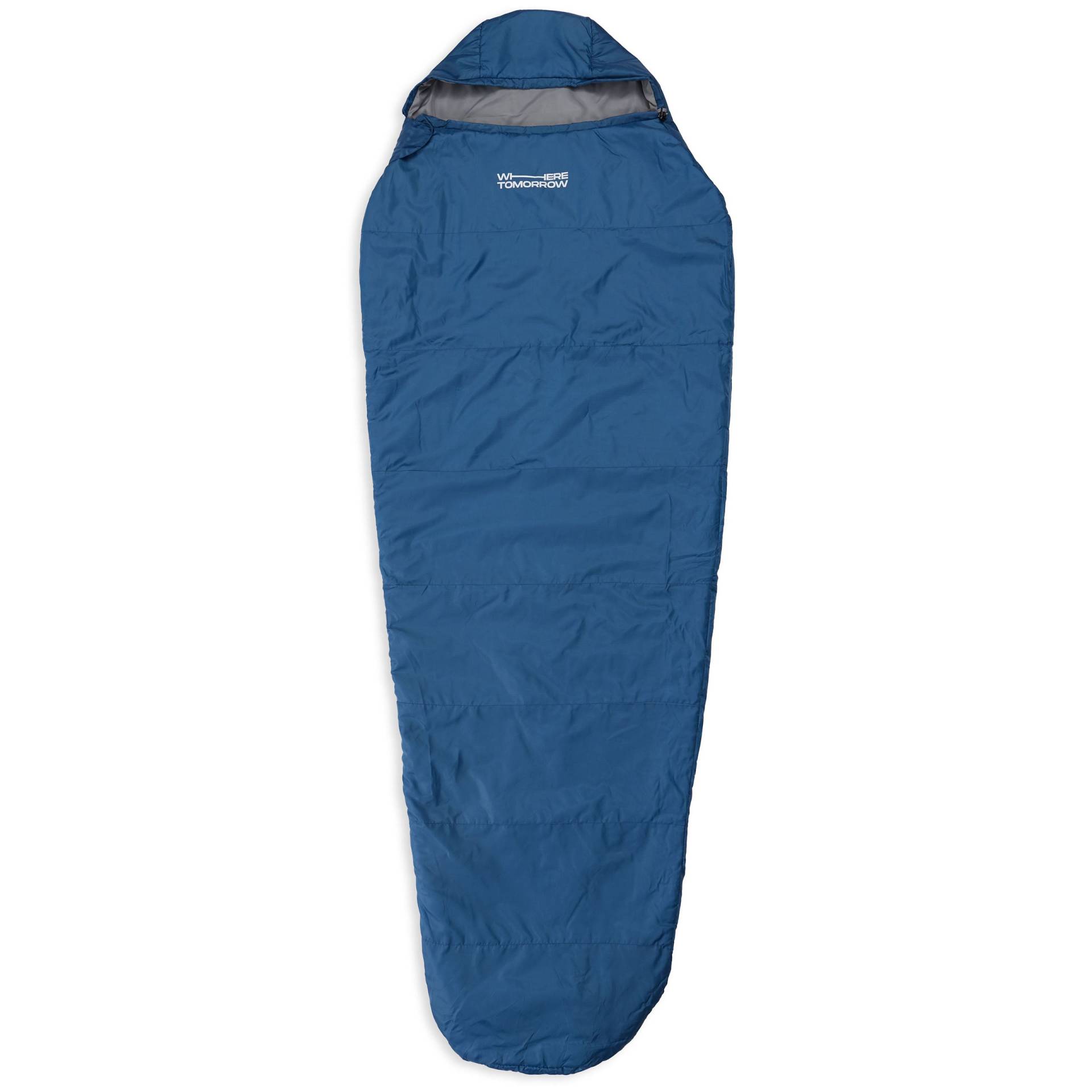 Camping Schlafsack Small & Light - Mumienschlafsack mit Tasche - 220 x 80 x 50 cm - Royalblau von Where Tomorrow