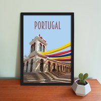 Portugal Reise Poster - Retro Vintage Stil Kunstdruck, Kunstwerk, Haushaltsware, Algarve Postkarte, Reisekunstdruck von WheresClare