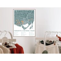 Toronto Vintage Tour Kunstdruck, Geschenke, Store Karte von WhetstoneGoods