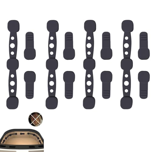 Magnetische Silikonschnallen für Heißluftfritteusen, 12 Stück Magnetische Backpapier Befestigungsschnalle, Magnet Silikon Schna zum Kochen und Backen in Der Heißluftfritteuse (Schwarz, quadratisch) von Whilmsiy Orbiatils