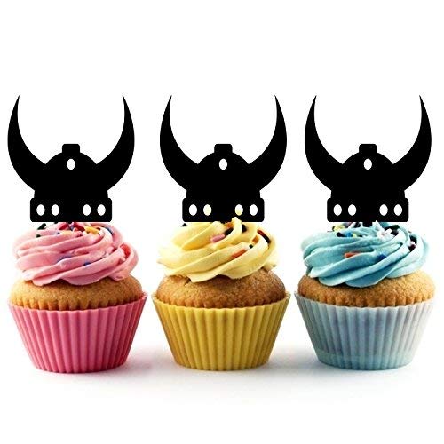 Cupcake-Topper mit Wikinger-Helm, Acryl, 12 Stück von Whimsical Practicality