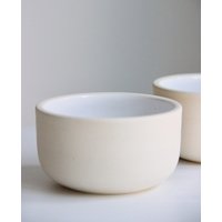 Handgemachte Keramik Prep Schale, Weiß | Belichtete Ton Kleine Schale Gewürzteller Weißer Ramekin Servierschalen Schüssel Set Salz Well von WhimsyByWyeth