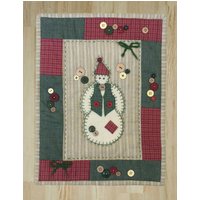 Filz Applikation Schneemann Quilt Kleine Wandbehang Mit Streifen Und Karos, Handgestickt Filz Applikation Schneemann Quilt Kleine Wandbehang Mit Streifen Und Karos, Handgestickt von WhimsyColor