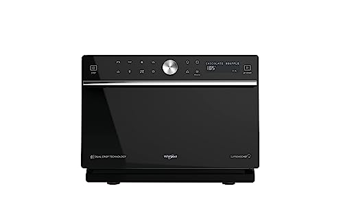 Whirlpool Freistehende Mikrowelle MWSC 9133 SB Supreme Chef Heizlüfter kombiniert mit Grill + Dampf, 33 Liter, Technologie 6. Richtung, Drehteller von Whirlpool