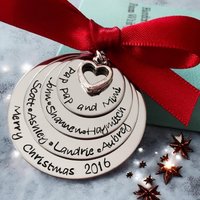 Verkauf Personalisierte Familie Weihnachten Ornament Oma Und Opa Weihnachtsgeschenk Urlaub Dekoration Baby Erste Verheiratet Verlobung von WhirlyBirdDesigns