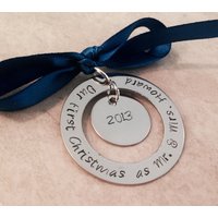 Verkauf Unser Erstes Weihnachten Als Mr Und Mrs Weihnachtsanhänger Weihnachtsdeko Weihnachtsfest Babyhochzeitsjungvermählten von WhirlyBirdDesigns