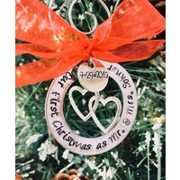 Verkauf Unser Erstes Weihnachten Als Mr. & Mrs. Personalisierte Ornament Urlaub Benutzerdefinierte Hochzeitstag von WhirlyBirdDesigns