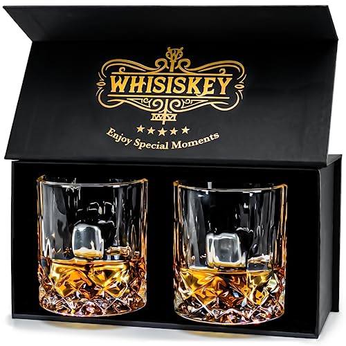 Whisiskey - Whisky Gläser Set – 2 Tumbler Gläser (2x 300 ml) – Whiskygläser - Whisky glas - Whiskey Zubehör Set - Geschenke für Männer - Männergeschenke von Whisiskey