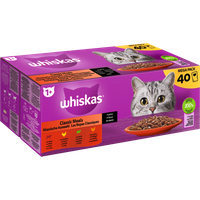Portionsbeutel Multipack Mega Pack 1+ Klassische Auswahl in Sauce 40 x 85g von Whiskas