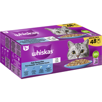 Portionsbeutel Multipack Special Pack 1+ Fisch Auswahl in Gelee 48 x 85g von Whiskas