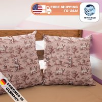 French Toile Red Chihuahua Dog Style Pattern Print -Cottagecore/Countrycore/Farmcore - Comfy Spun Polyester Square Pillowcase/Cover | 1Pcs French Toile Red Chihuahua Dog Style Pattern Print -Cottagecore/Countrycore/Farmcore - Comfy Spun Polyester Square Pillowcase/Cover | 1Pcs von WhisperPrintStore