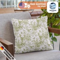 Whisperprint® French Toile Pastel Green Chihuahua Dog Print - Spun Polyester Square Pillowcase/Cover Perfect Gift von WhisperPrintStore