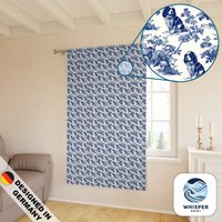 Whisperprint® French Toile Print King Charles Cavelier Spaniel Dog - Heavyweight Blackout Window Curtain | 1 Piece Royal Cottage Style von WhisperPrintStore