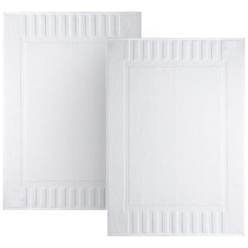 White Classic Weißer Luxus Baumwolle Bad-Matten Hotel-Spa-Waschbar-Tub-Set - 100% Baumwolle Reversible Hotel Quality Badmatte Set - 2 Pack - 22 "x34 White Classic Weißer Luxus Baumwolle Bad-Matten Hotel-Spa-Waschbar-Tub-Set - 100% Baumwolle Reversible Hotel Quality Badmatte Set - 2 Pack - 22 "x34 von White Classic