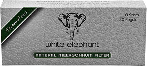 Pfeifenfilter White Elephant Natur-Meerschaumfilter 9 mm 1 Schachtel à 20 Filter von White Elephant Robert Maderholz GmbH
