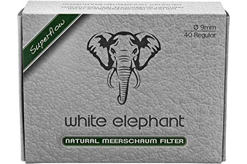 Pfeifenfilter White Elephant Natur-Meerschaumfilter 9 mm 10 Schachteln à 40 Filter von White Elephant Robert Maderholz GmbH