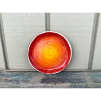 Sunset Dish Keramik Handgefertigt - Art Kleiner Aschenbecher Räucherschale Löffelablage Teelichthalter Untersetzer von WhiteCitrus