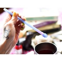 Handgefertigte Farbige Glas-Smoothie-strohhalme Mit Reinigungsbürste - Wiederverwendbar 15 Farben 5 Bis 12 Zoll Hergestellt in Den Usa von WhiteCrowsNest