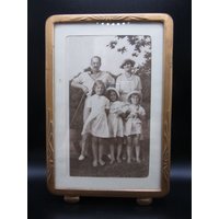 Antiker Stil Metall Fotorahmen, Vintage Stil, Art Deco Foto Um 1930Er Jahre, Familiengruppe von WhiteHartAntiques