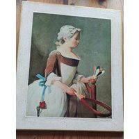 Das Mädchen Mit Dem Federball Jean-Baptiste Simeon Chardin | 1699 - 1779 Romantik von WhiteShabbyShop