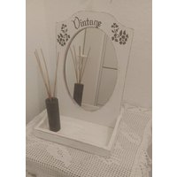 Spiegel Mit Ablage Im Shabby-Chic von WhiteShabbyShop