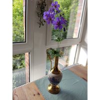 Vase/ Krug, Porzellan Und Messing von WhiteShabbyShop