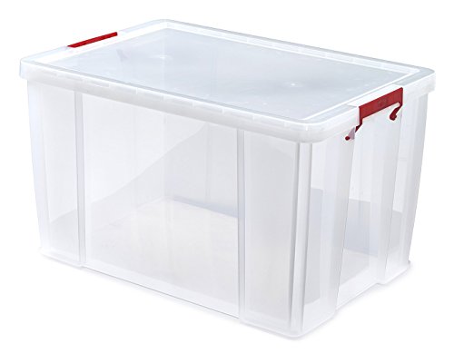 Whitefurze Allstore Container mit Rot Lenkerklemmung, Kunststoff, Natur, 85 Liter von Whitefurze
