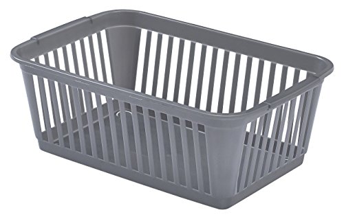 Whitefurze Handy Basket, Plastic, Silver, 30 cm by Whitefurze Whitefurze Handy Basket, Plastic, Silver, 30 cm by Whitefurze von Whitefurze