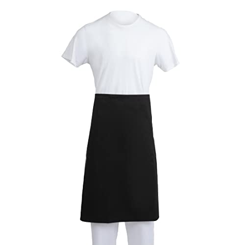 Whites Chefs Apparel A968 Regular Waist Schürzen, Teflon beschichtet, Polyester-Baumwoll-, 76,2 cm lang x 91,4 cm breit, schwarz von Whites Chefs Apparel