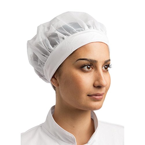 Whites Chefs Apparel B252 gemütlichen Hat, Net Top, Gummizug, Kopfband, One size von Whites Chefs Apparel