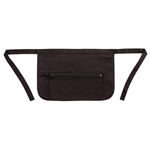 Whites Chefs Apparel A587 schwarz Geld Pocket mit Reißverschluss vorne, Polycotton von Whites Chefs Clothing