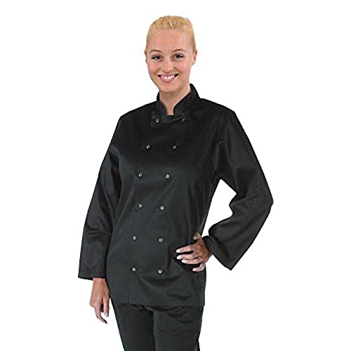 Whites Vegas Koksbuis Zwart Lange Mouw (Poly/Ktn) - Maat M von Whites Chefs Clothing