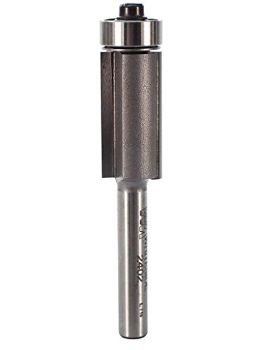 WHITESIDE PART #2402 CARBIDE-TIP FLUSH TRIM 2 FLUTE ROUTER BIT W/BEARING 1/2 DIA X 1 CL X 1/4 SHANK by Whiteside von Whiteside Router Bits