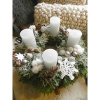 Adventskranz -Grey Light/Floristik, Weihnachten Kranz Adventskranz -Grey Light/Floristik, Weihnachten Kranz von Whitevintageflair