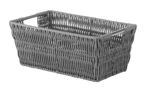 Whitmor Rattique Small Shelf Tote grau von Whitmor