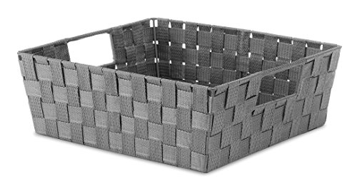 Whitmor Regaltasche mit gewebtem Riemen, Savvy Grey von Whitmor