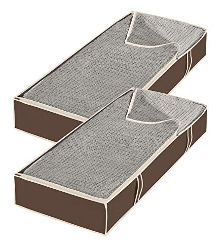Whitmor, Java Unterbetttaschen mit Reißverschluss, 2 Stück, Stoff, Jumbo, 2 Whitmor, Java Unterbetttaschen mit Reißverschluss, 2 Stück, Stoff, Jumbo, 2 von Whitmor