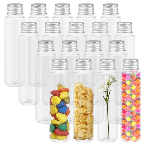 18 Stück Reagenzgläser mit Schraubverschluss, 50ml Transparent Reagenzglas Schraubverschluss, Klare Plastikröhrchen mit Deckel, Reagenzglas Schraubverschluss für Süßigkeiten, Flüssigkeiten 18 Stück Reagenzgläser mit Schraubverschluss, 50ml Transparent Reagenzglas Schraubverschluss, Klare Plastikröhrchen mit Deckel, Reagenzglas Schraubverschluss für Süßigkeiten, Flüssigkeiten von WhizNook