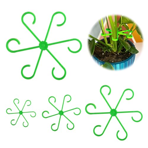 20 Pcs Stielhalter Aus Kunststoff, Pflanzenstütze Staudenhalter Mit 4 Größen, Wiederverwendbarer Blatthalter Pflanze, Blumenstängelhalter, Flower Shape Plant Stem Support, Hängepflanzenstützen - Grün 20 Pcs Stielhalter Aus Kunststoff, Pflanzenstütze Staudenhalter Mit 4 Größen, Wiederverwendbarer Blatthalter Pflanze, Blumenstängelhalter, Flower Shape Plant Stem Support, Hängepflanzenstützen - Grün von WhizNook