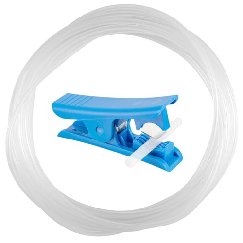 5 Meter PTFE Schlauch Mit Schlauchschneider, 2.5mm Id X 4mm Od PTFE Tube Teflonschlauc, 3D Drucker Schlauch Für 1,75Mm, PTFE Teflon Tube, Für 1,75Mm Creality K1/K1 Max/Ender 3 V3 von WhizNook