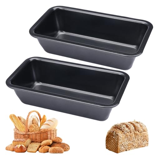 WhizNook 2 Stück Kleine Brotbackform 15.5x8.5x4 cm, Kastenform Brot Karbonstahl, brotbackformen mit Antihaftbeschichtet, Brotformen zum Backen, Backform Rechteckig Klein für Kuchen und Brote WhizNook 2 Stück Kleine Brotbackform 15.5x8.5x4 cm, Kastenform Brot Karbonstahl, brotbackformen mit Antihaftbeschichtet, Brotformen zum Backen, Backform Rechteckig Klein für Kuchen und Brote von WhizNook
