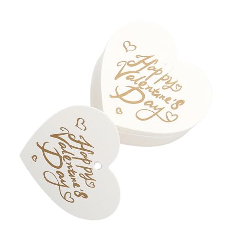 1 Beutel elegantes Herz-Design, Valentinstags-Geschenketikett mit goldfarbenem Buchstaben, geeignet für romantische Anlässe und freundliches Geschenk-Etikett von Whltzf