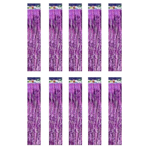 10 Stück Weihnachts-Fransengirlanden schimmernde Lametta-Zierleiste für Weihnachtsbaum, Tür, Fenster, Dekoration, stabile PET-Materialien, schimmernde PET-Weihnachtsdekorationen 10 Stück Weihnachts-Fransengirlanden schimmernde Lametta-Zierleiste für Weihnachtsbaum, Tür, Fenster, Dekoration, stabile PET-Materialien, schimmernde PET-Weihnachtsdekorationen von Whltzf