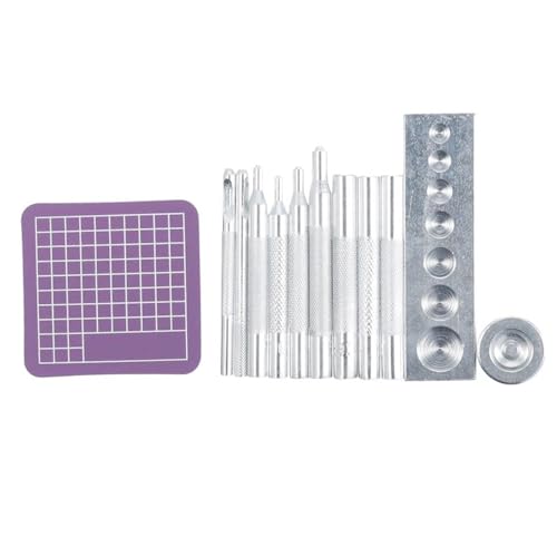 12 Pcs Hohles Leder Stanzset Mit Basis Und Schneidmatte Rundes Loch Stanzset Für Leder Uhren Stoffgürtel Ledercraft von Whltzf