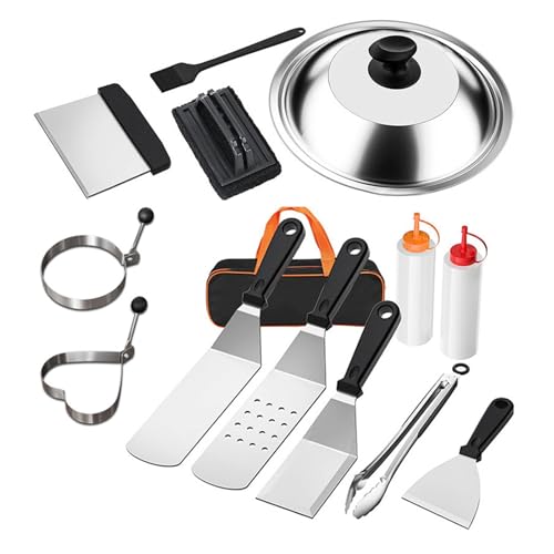14pcs Edelstahl Stähle Grill Kochkits Flat Top Gridles Tool Flat Top Griddles Cooking Accessoire Einfach Zu Verwenden Grills Kochkits von Whltzf