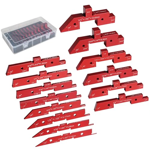 14pcs Router Tabelle Setup Stange Aluminium Präzisions Setup Blöcke Höhenanzeige Für Routertischzubehör Abgewinkelte Aluminium Setup Blöcke Holzbearbeitung von Whltzf