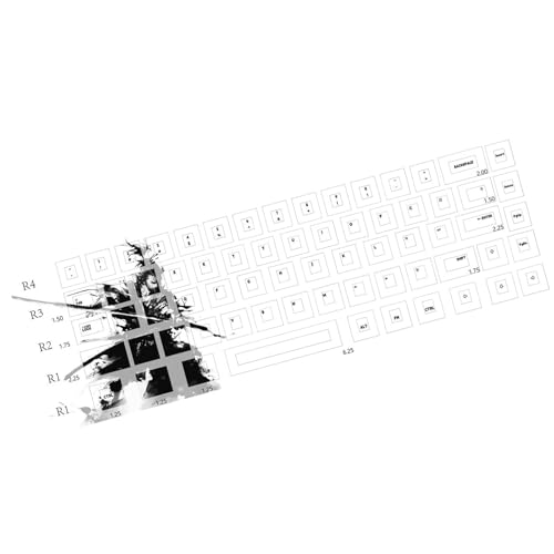 68 Tastenkappen, Originalhöhe, Spiel für mechanische Tastaturen, Büro- und Gaming-Tastaturen, komfortables Tippen, Farbsublimationstastenkappen von Whltzf