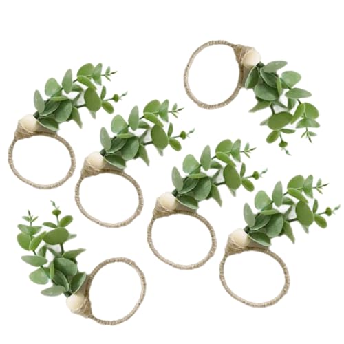 6pcs Serviettenhalter Für Esstischverstärkung Künstliche Grüne Pflanze Elegante Serviettiehördien Zubehörteile Zubehör Accessoires 6pcs Serviettenhalter Für Esstischverstärkung Künstliche Grüne Pflanze Elegante Serviettiehördien Zubehörteile Zubehör Accessoires von Whltzf